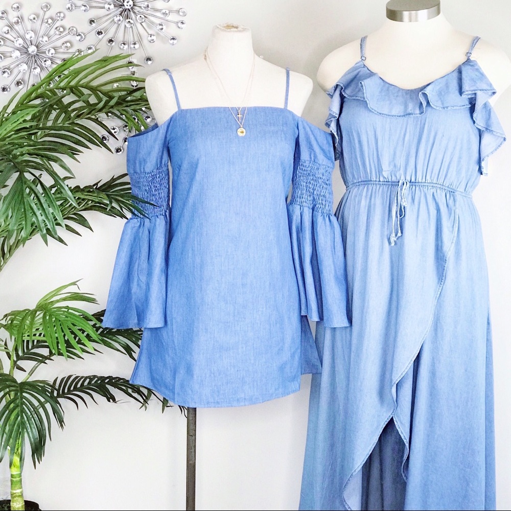 PLUS SIZE!!!! Chambray Denim Dress - Picture 5 of 5
